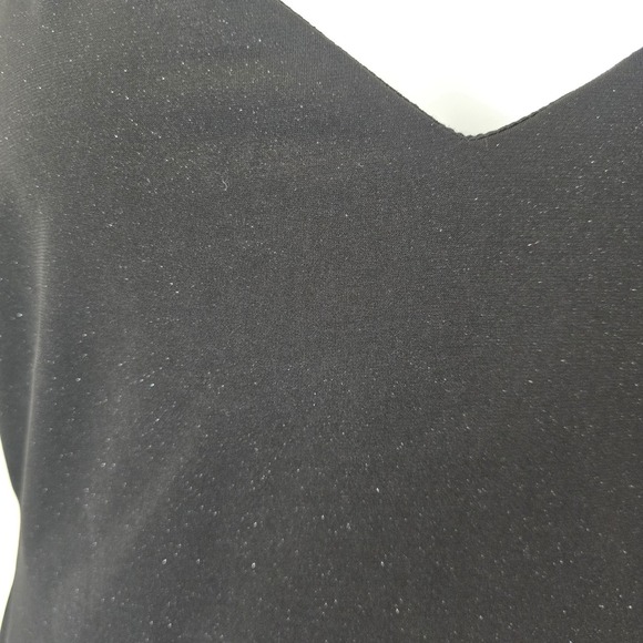 VTG Y2k 90s Asymmetrical Midi Maxi Strap Glitter 2XL Dress Prom Black Tie Formal - Picture 7 of 8